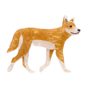 Dave the Dingo Brooch  -  Erstwilder  -  Quirky Resin and Enamel Accessories