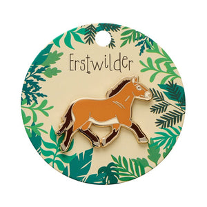 Takhi Wild Horse Enamel Pin  -  Erstwilder  -  Quirky Resin and Enamel Accessories