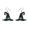Witch's Hat Drop Earrings - Black  -  Erstwilder Essentials  -  Quirky Resin and Enamel Accessories