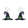 Witch's Hat Drop Earrings - Black