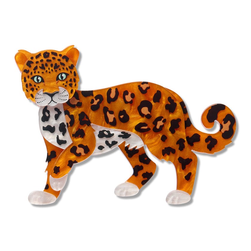 Amur Leopard Brooch  -  Erstwilder  -  Quirky Resin and Enamel Accessories