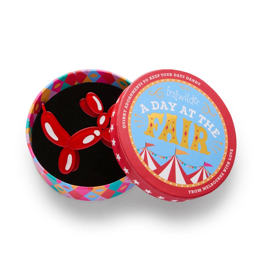 Balloon Best Friend Brooch  -  Erstwilder  -  Quirky Resin and Enamel Accessories