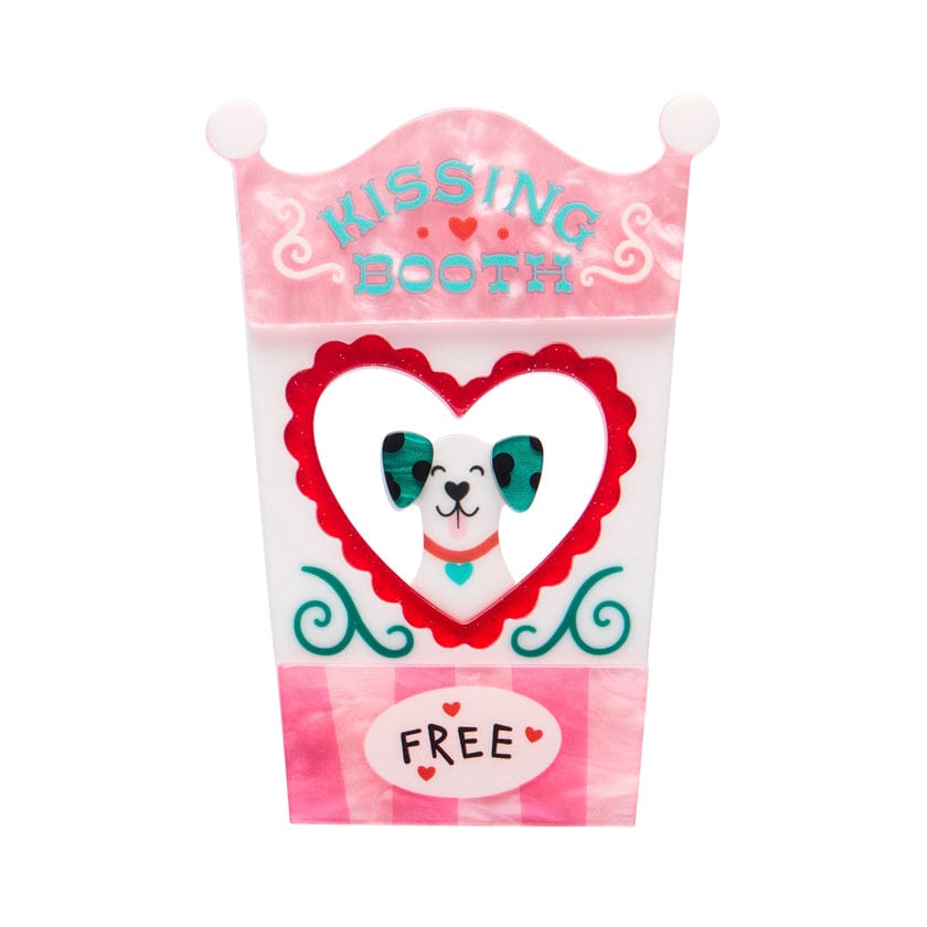 Free Kisses Brooch  -  Erstwilder  -  Quirky Resin and Enamel Accessories