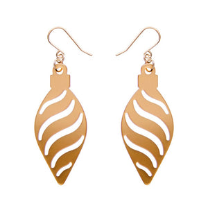 Long Bauble Drop Earrings - Gold  -  Erstwilder Essentials  -  Quirky Resin and Enamel Accessories