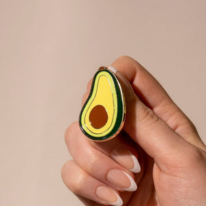 Avocado Affair Enamel Pin  -  Erstwilder  -  Quirky Resin and Enamel Accessories