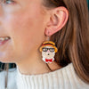 The Enamoured Alpacas Drop Earrings  -  Erstwilder  -  Quirky Resin and Enamel Accessories