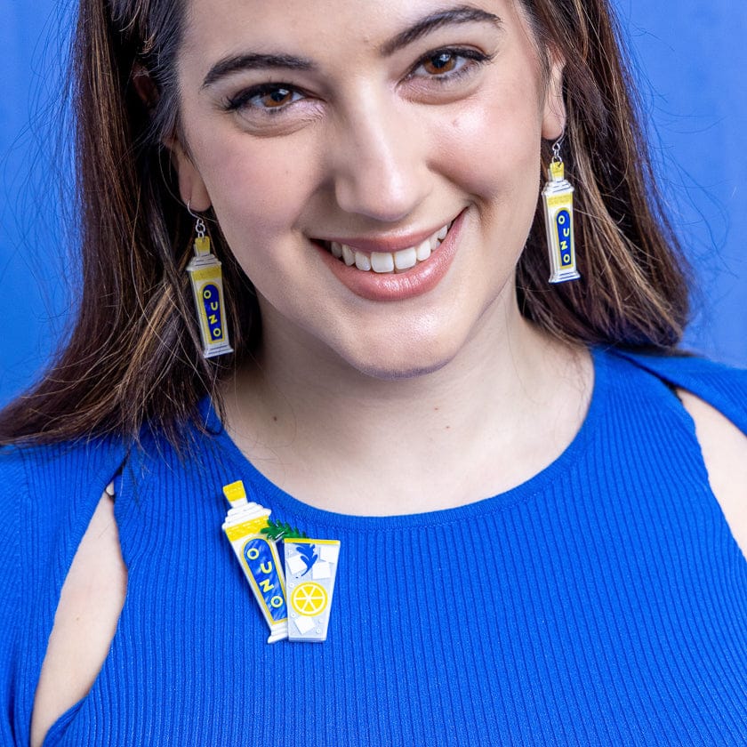 Opa! Ouzo Brooch  -  Erstwilder  -  Quirky Resin and Enamel Accessories