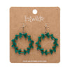 Wreath Drop Earrings – Teal  -  Erstwilder Essentials  -  Quirky Resin and Enamel Accessories