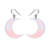 Half Moon Drop Earrings - Iridescent  -  Erstwilder Essentials  -  Quirky Resin and Enamel Accessories