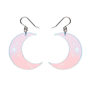 Half Moon Drop Earrings - Iridescent  -  Erstwilder Essentials  -  Quirky Resin and Enamel Accessories