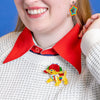 Puppy Brite Brooch  -  Erstwilder  -  Quirky Resin and Enamel Accessories