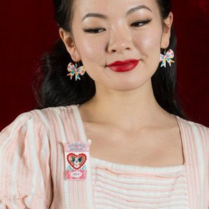 Free Kisses Brooch  -  Erstwilder  -  Quirky Resin and Enamel Accessories