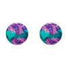 Hydrangea Rounded Stud Earrings - Purple  -  Erstwilder Essentials  -  Quirky Resin and Enamel Accessories