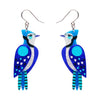 The Boisterous Blue Jay Drop Earrings  -  Erstwilder  -  Quirky Resin and Enamel Accessories