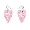 From the Heart Essential Drop Earrings - Pink  -  Erstwilder Essentials  -  Quirky Resin and Enamel Accessories