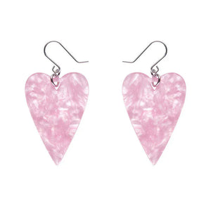 From the Heart Essential Drop Earrings - Pink  -  Erstwilder Essentials  -  Quirky Resin and Enamel Accessories