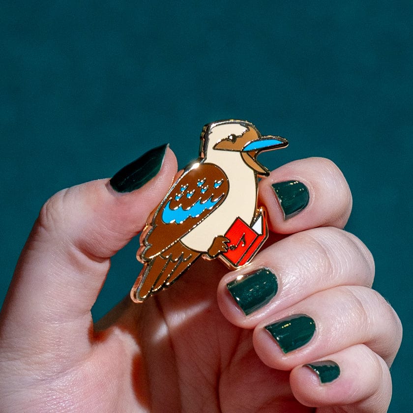 Kip the Kookaburra Enamel Pin  -  Erstwilder  -  Quirky Resin and Enamel Accessories