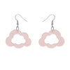 Cloud Glitter Resin Drop Earrings - Pink  -  Erstwilder Essentials  -  Quirky Resin and Enamel Accessories