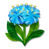 Blue Pincushion Brooch  -  Erstwilder  -  Quirky Resin and Enamel Accessories