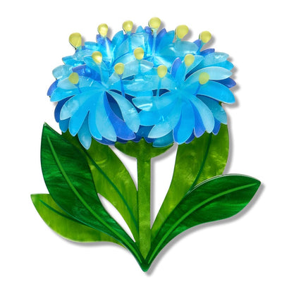 Blue Pincushion Brooch  -  Erstwilder  -  Quirky Resin and Enamel Accessories
