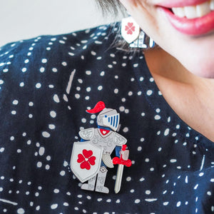 Plot Armour Brooch  -  Erstwilder  -  Quirky Resin and Enamel Accessories