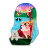 Love on Lake Punting Brooch  -  Erstwilder  -  Quirky Resin and Enamel Accessories