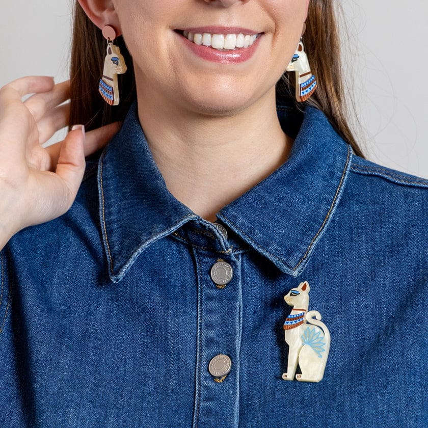 Bastet the Protector Brooch  -  Erstwilder  -  Quirky Resin and Enamel Accessories