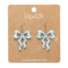 Bows Drop Earrings – Blue  -  Erstwilder Essentials  -  Quirky Resin and Enamel Accessories
