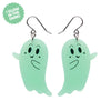 Ghost Drop Earrings - Glow in the Dark  -  Erstwilder Essentials  -  Quirky Resin and Enamel Accessories