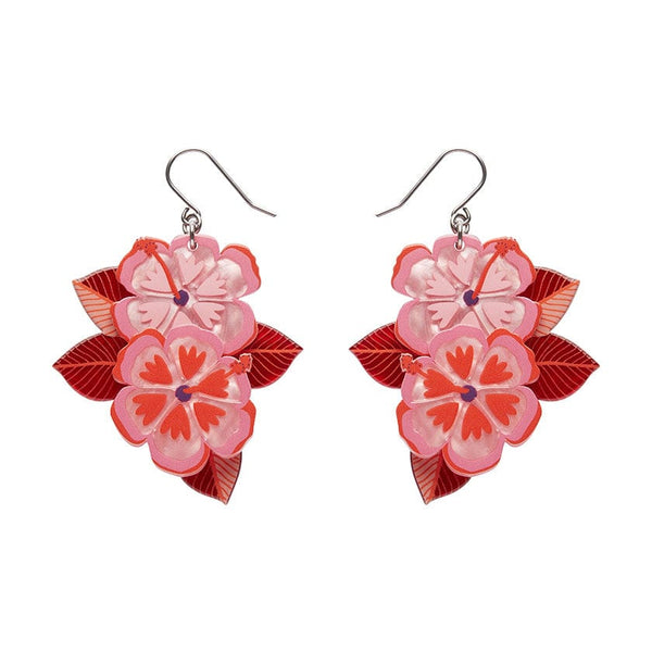 アクセサリー Floral Motif Earrings - clear Amazon.com: Classical Cherry Blossom Petal Dangle Earrings Pink