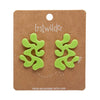 Statement Coral Stud Earrings - Green  -  Erstwilder Essentials  -  Quirky Resin and Enamel Accessories