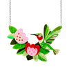 The Riveting Ruby-Throated Hummingbird Necklace  -  Erstwilder  -  Quirky Resin and Enamel Accessories