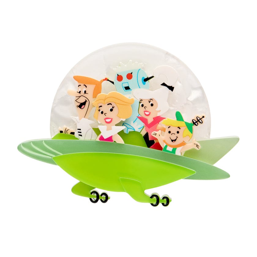 The Jetsons Aerocar Brooch  -  Erstwilder  -  Quirky Resin and Enamel Accessories