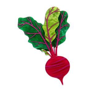 Beet the Odds Brooch  -  Erstwilder  -  Quirky Resin and Enamel Accessories