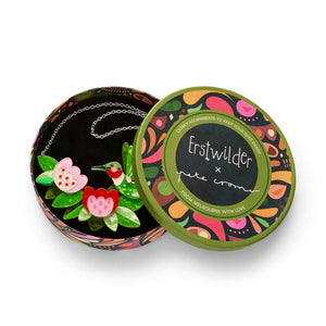 The Riveting Ruby-Throated Hummingbird Necklace (IMPERFECT)  -  Erstwilder  -  Quirky Resin and Enamel Accessories