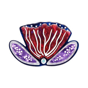 Fervent Feather Flower Brooch (IMPERFECT)  -  Erstwilder  -  Quirky Resin and Enamel Accessories