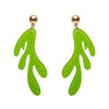 Reef Coral Drop Earrings - Green  -  Erstwilder Essentials  -  Quirky Resin and Enamel Accessories