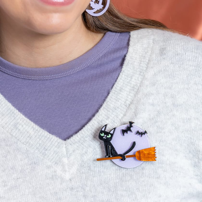 Familiar Flight Brooch  -  Erstwilder  -  Quirky Resin and Enamel Accessories