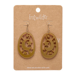 Moonlight Drop Earrings - Gold  -  Erstwilder Essentials  -  Quirky Resin and Enamel Accessories