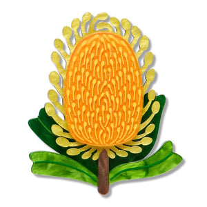 Mountain Banksia Brooch  -  Erstwilder  -  Quirky Resin and Enamel Accessories