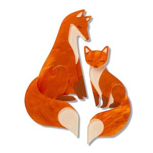 Through the Thicket Brooch Pair  -  Erstwilder  -  Quirky Resin and Enamel Accessories