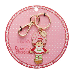 Sweet Strawberry Shortcake Enamel Key Ring  -  Erstwilder  -  Quirky Resin and Enamel Accessories