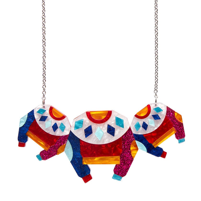 Seasonal Sweater Necklace (IMPERFECT)  -  Erstwilder  -  Quirky Resin and Enamel Accessories