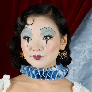 Polka Dot Bow Drop Earrings – Iridescent  -  Erstwilder Essentials  -  Quirky Resin and Enamel Accessories