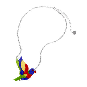 Lulu the Lorikeet Necklace  -  Erstwilder  -  Quirky Resin and Enamel Accessories