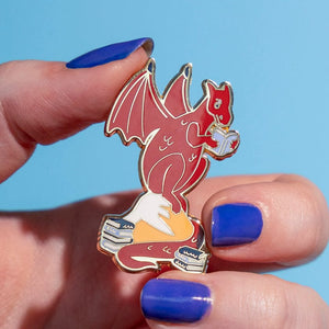Delphi the Dragon Enamel Pin  -  Erstwilder  -  Quirky Resin and Enamel Accessories