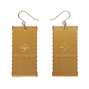 Golden Ticket Drop Earrings (IMPERFECT)  -  Erstwilder  -  Quirky Resin and Enamel Accessories