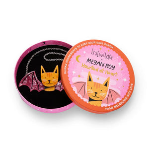 Winged Kitty Necklace  -  Erstwilder  -  Quirky Resin and Enamel Accessories