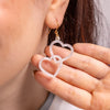 Heart Rings Drop Earrings – White  -  Erstwilder Essentials  -  Quirky Resin and Enamel Accessories