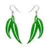 Gum Leaf Drop Earrings - Green  -  Erstwilder Essentials  -  Quirky Resin and Enamel Accessories